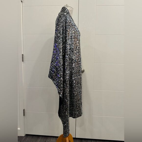 NWT Chico’s Black sequin Shawl Wrap scarf - Picture 3 of 7